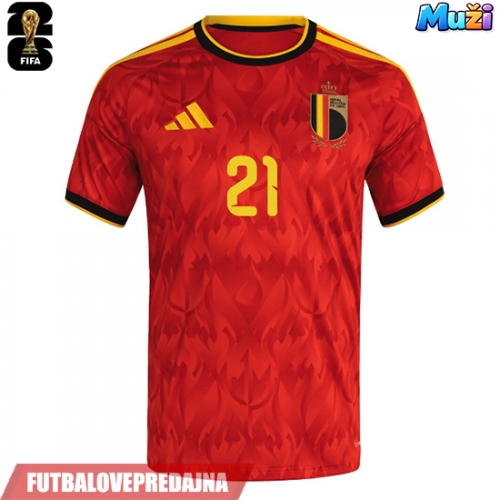 Lacne Muži Futbalové dres Belgicko Timothy Castagne #21 MS 2026 Krátky Rukáv - Domáci